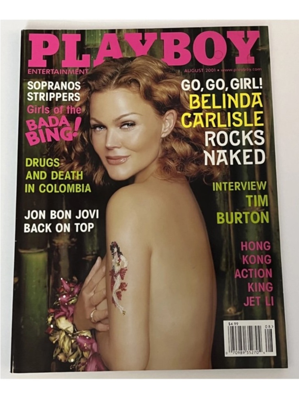 PLAYBOY Belinda Carlisle Rocks Naked Magazine August 2001 -
